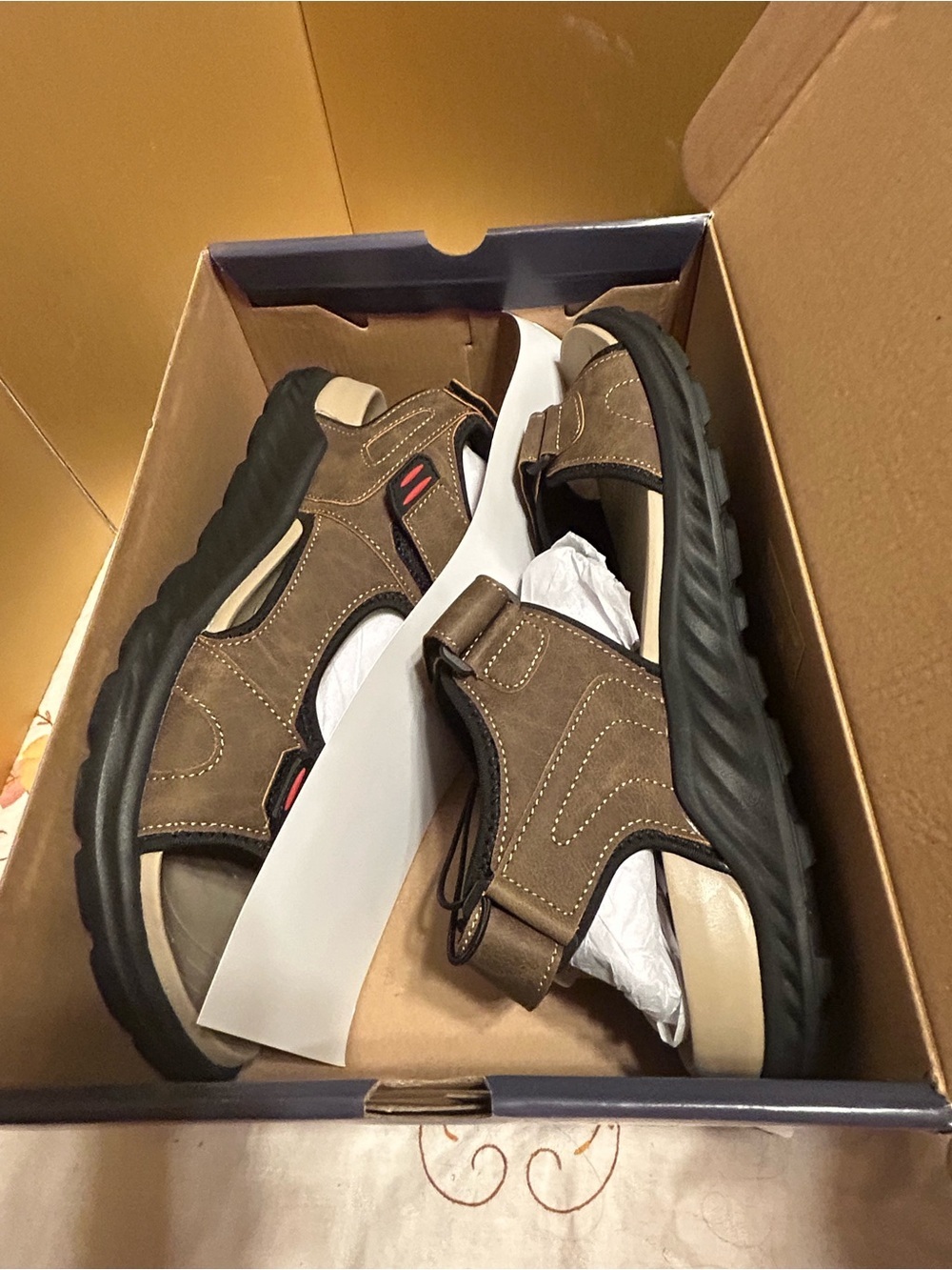 St John's Bay Men's Strap Sandals SJB Huron Size 12M New In Box - Picture 10 of 11